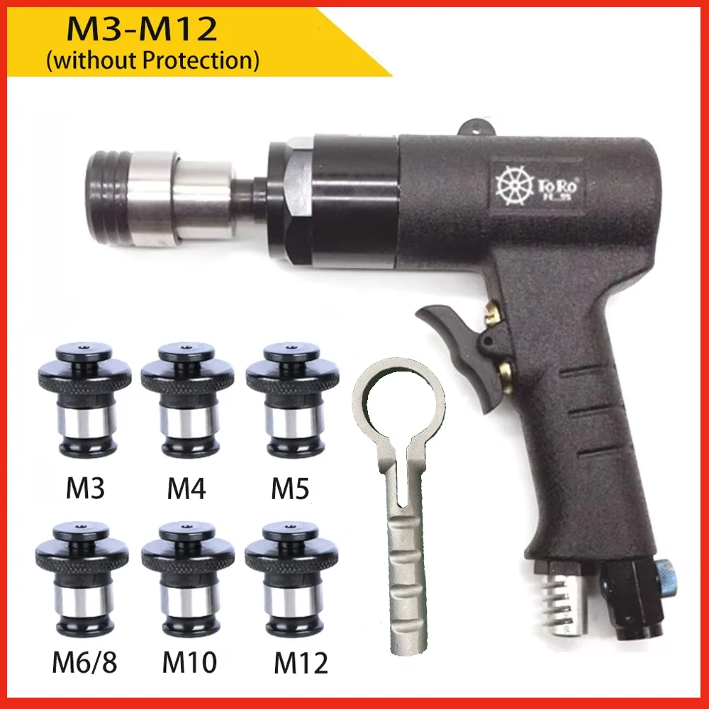 M3-M12 Pneumatic Air Tapping Machine Handheld Tapping Drill Machine Gun Type Pneumatic Power Thread Tap Drilling Machine