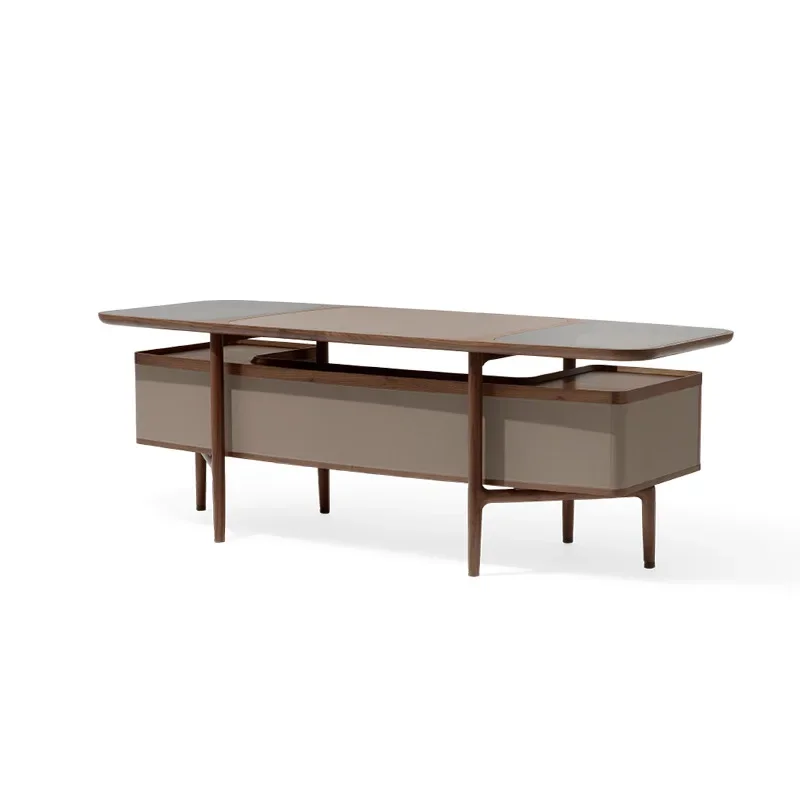 Desk Italian minimalist designer solid wood writing table furniture high-end replica home study