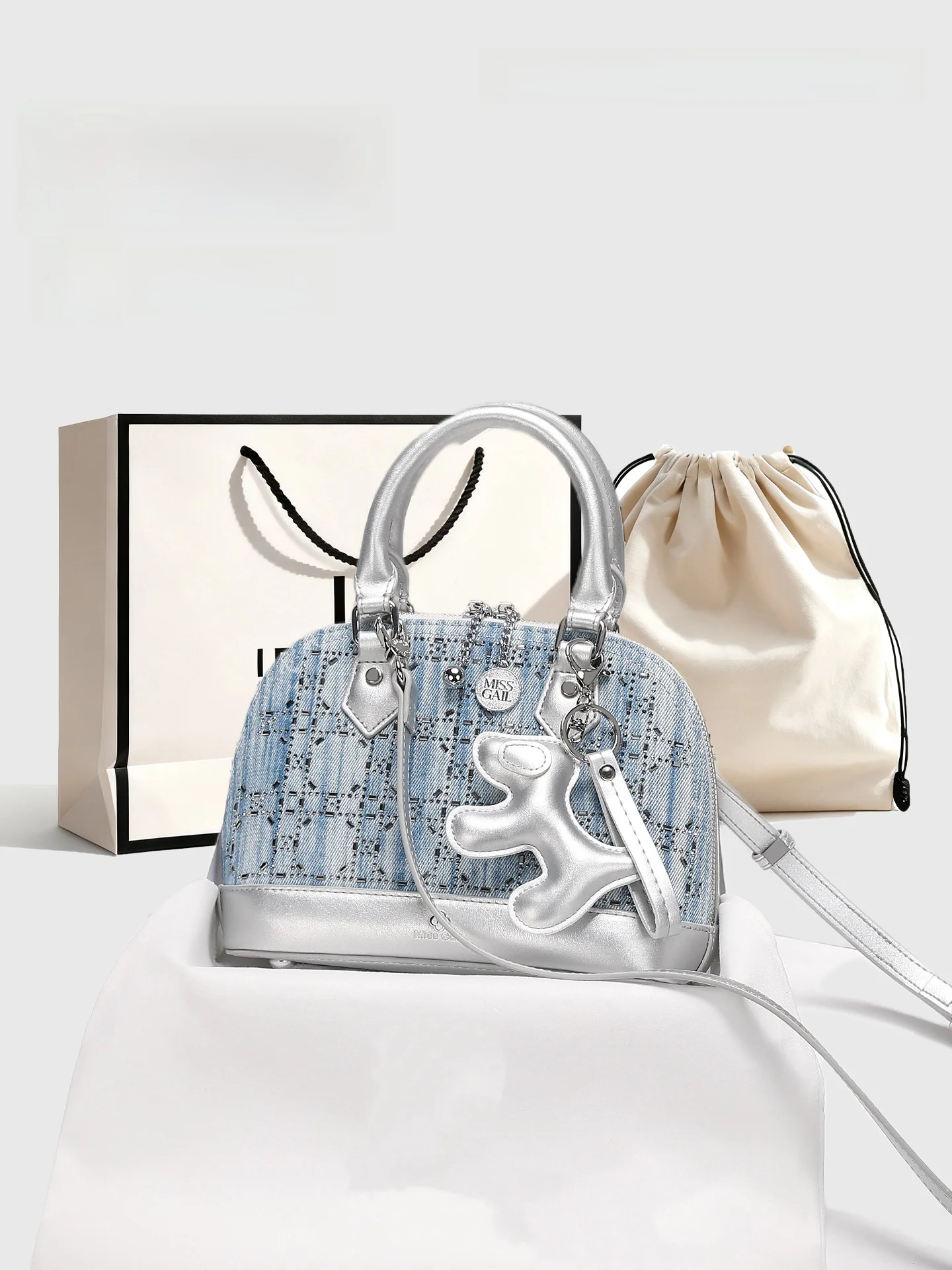 it-denim-sequin-silver-handbag-women's-new-2026-fashion-british-style-handbag-waterproof-zipper-closure-shoulder-bag