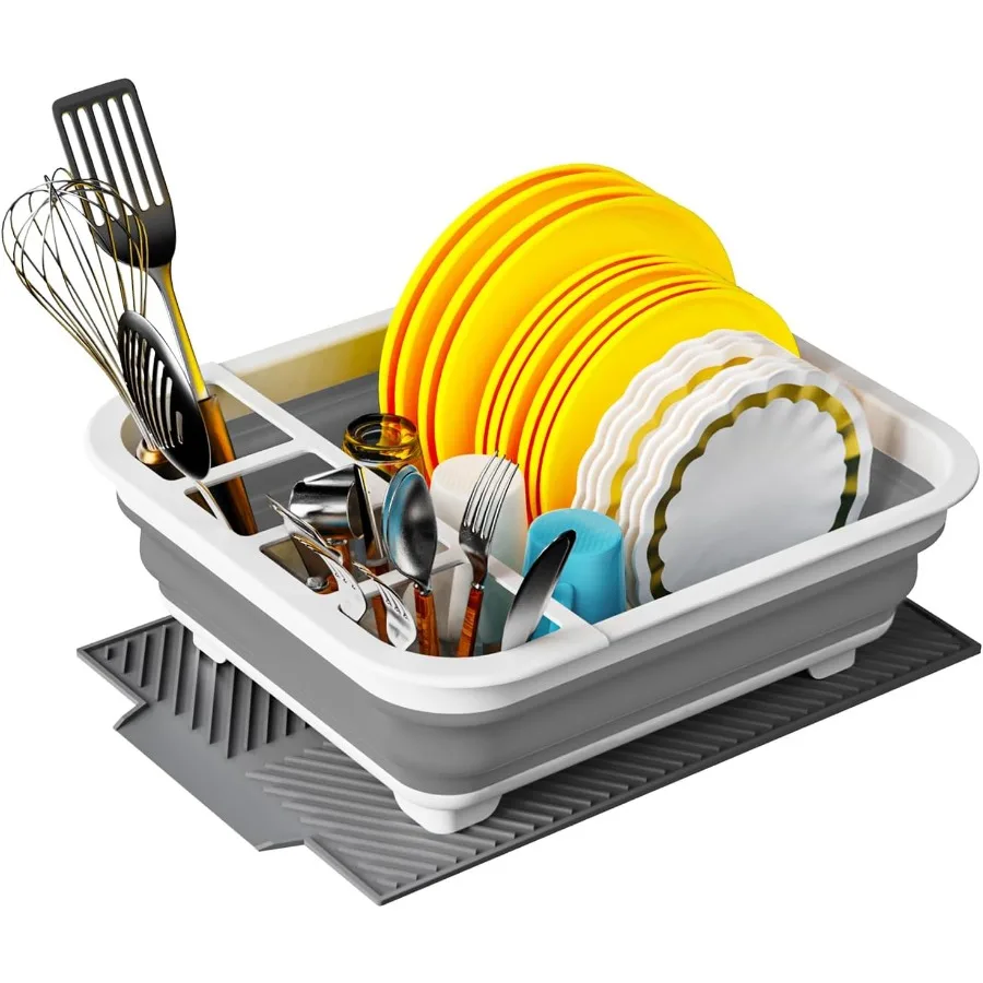 

Dish RackDrying Rack Kitchen Dish Racks for Kitchen Counter Collapsible Dish Drying RackSuitable for Kitchens motorhomes Yachts