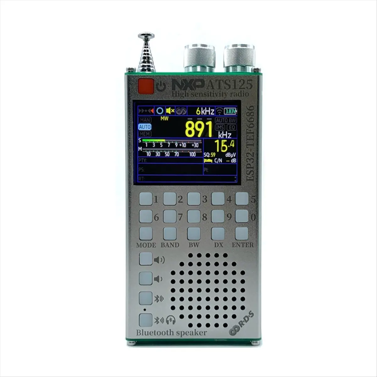 Top Sale ATS125 65-108MHz Portable Radio Receiver FM/SW/MW/LW with NXP TEF6686 Chip, Dual-Mode Bluetooth Stereo