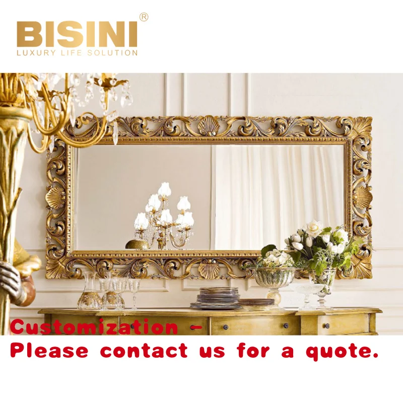 

Customize.Modern Retro Carved Entrance Mirror Luxurious European-Style Decorative Exquisite Mirror Hallways
