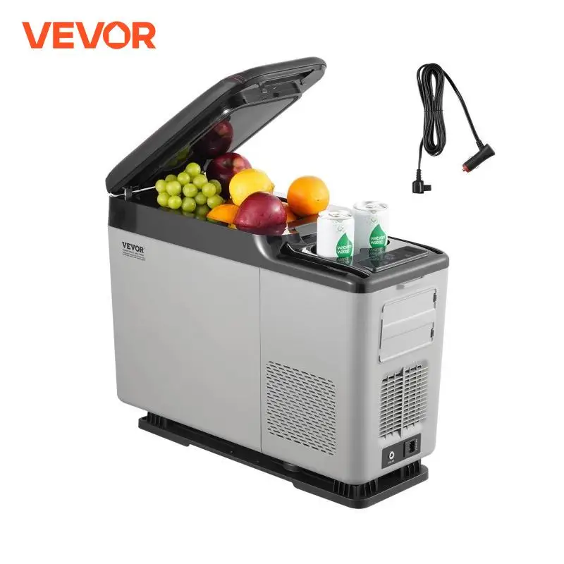 VEVOR Car RefrigeratorCar Armrest Refrigerator Fridge 15 L Single Zone Freezer -4℉-68℉ Adjustable Range 12/24V DC and  Cooler