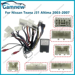 Car Wiring Harness Adapter Canbus Box Decoder For Nissan Teana J31 Altima Cefiro 2003-2007 Android Radio Power Cable