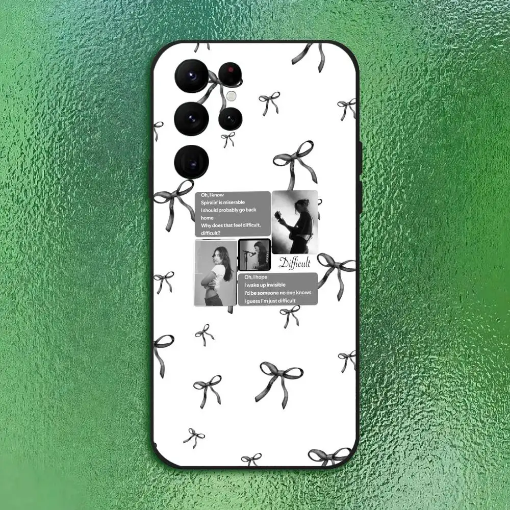 حافظة هاتف G-Gracie A-abrams Singer لهاتف سامسونج S Series s21 s22 s23 s24 s25 FE Plus كلاسيكية متعددة الاستخدامات غلاف ناعم أسود