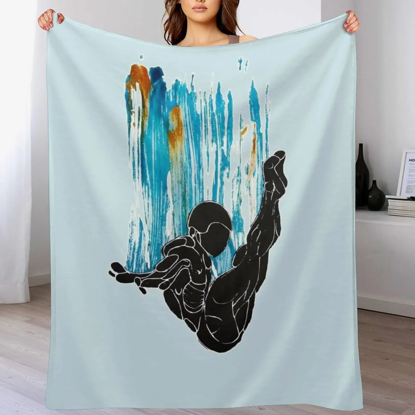 

Platform Diving Springboard Diver Throw Blanket Luxury St blankets and throws warm for winter Fashion Sofas Blankets