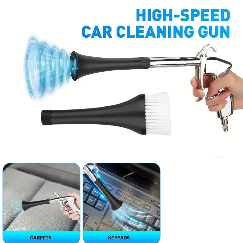 

Пистолет для чистки автомобиля высокого давления, пневматический пистолет-торнадо для удаления пыли, инструмент для детальной очистки автомобиля от пыли