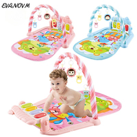 Baby Activity Gym Rack 0-36 Months Early Education Toy Gifts Musical Newborn Piano Keyboard Crawling Blanket Pedal Play Mat