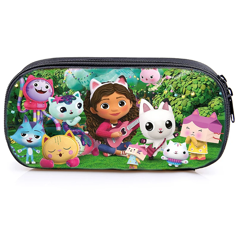 Gabby's Dollhouse Print Pencil Case Cosmetic Box Cartoon Multi Pencil Bag Coin Purse Kids Stationery Bag School Supplies Gift