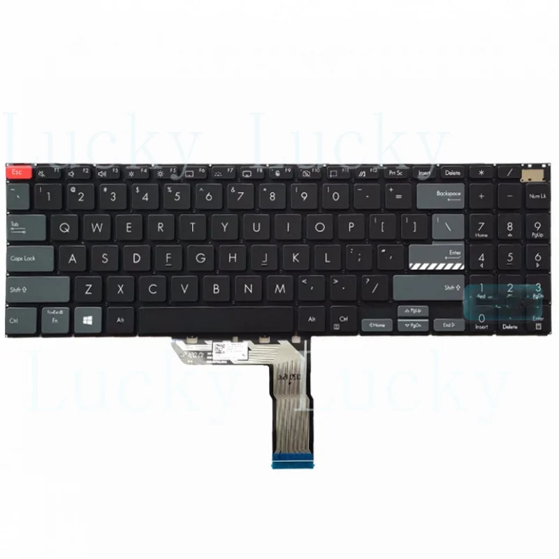 f New for ASUS Vivobook Pro 16 M7600Q X7600 N7600Z Laptop US keyboard backlit