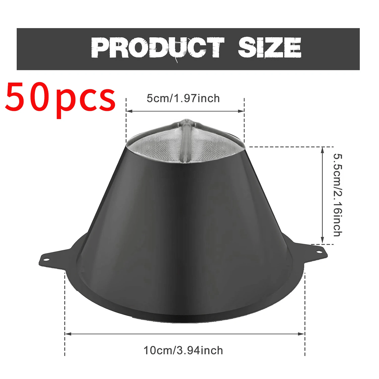 50 buah penyaring Cat, penyaring cat 100MM dengan jaring nilon halus dapat digunakan kembali industri Filter cat nilon Mesh mudah dipasang