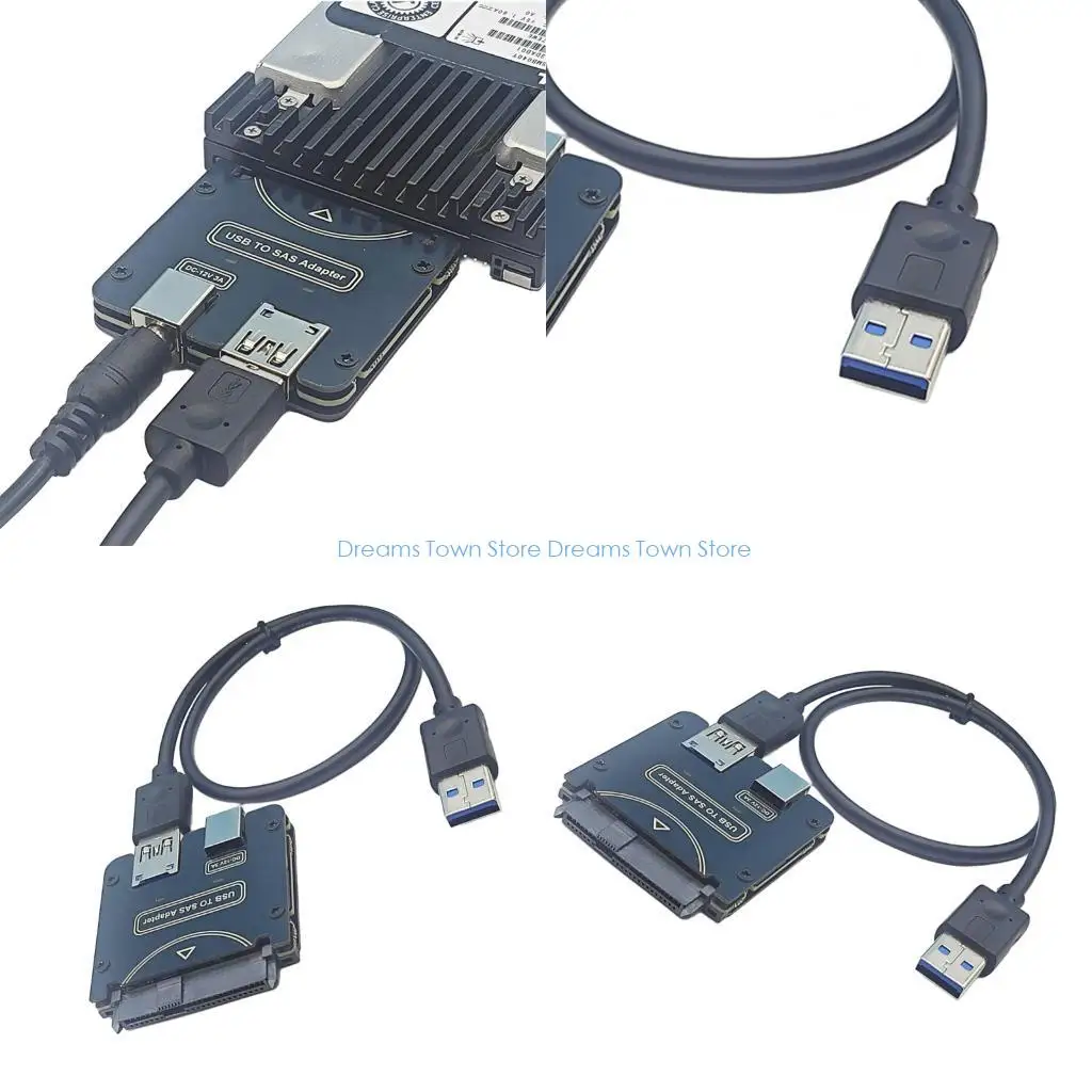 HX6A SASHDD ConverterCable With 5Gbps Transfer Speed CompatibleWith WindowSystems SupportsSATA/SASDrive 12V Power Input Need