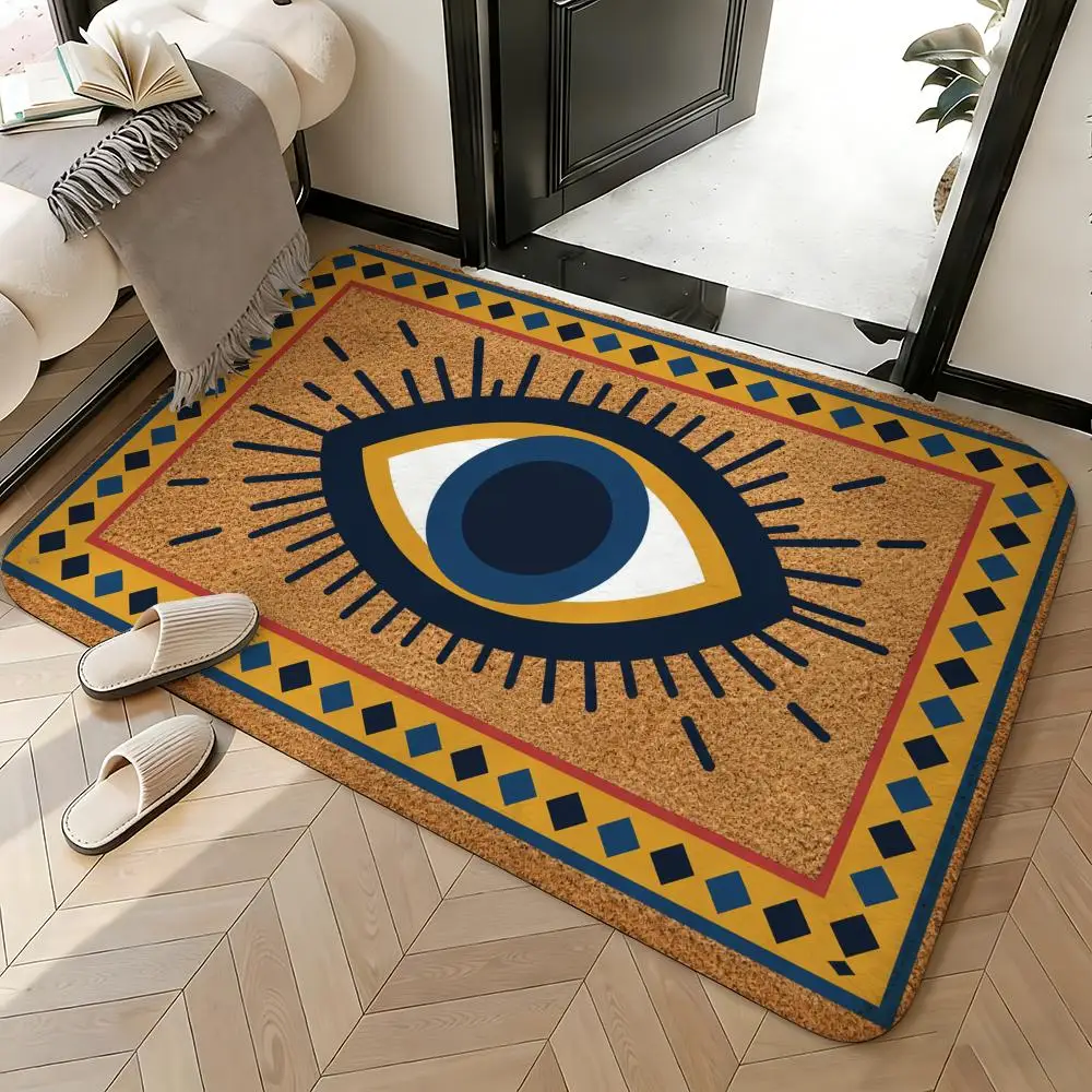 Evil Eye Vintage Cork Doormat Floor Mat Home Decor Doormat Bedroom Floor Mat Shower Carpet