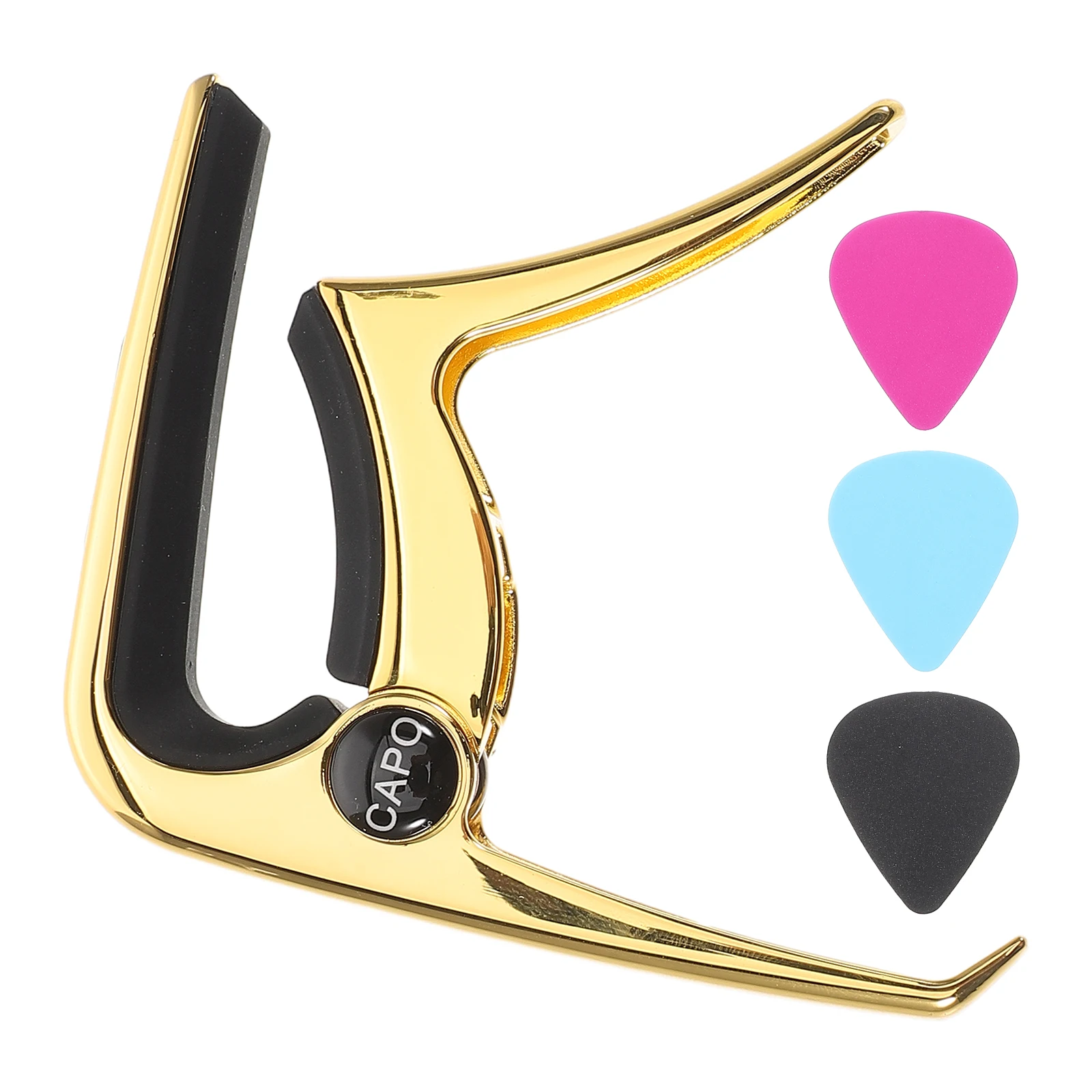 

Guitar Capo for Acoustic Classical Instruments Professional Zinc Alloy Tone Modified Clamp Pick Slot Multi Use Stable Reliable