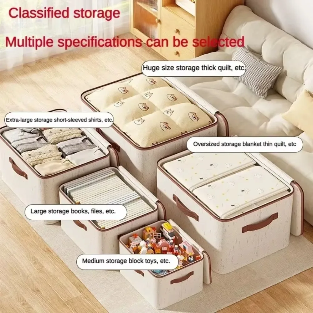 New Dustproof Storage Box with Lid Large Capacity Foldable Drawer Thickness Moisture-proof Clothes Organizer Wardrobe