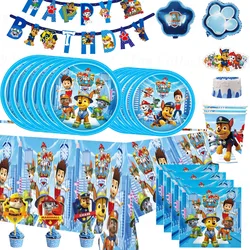 PAW proled-Decoración de cumpleaños para niños, suministros de fiesta, accesorios de mesa, regalos de juguete Festivel, plato de Baby Shower