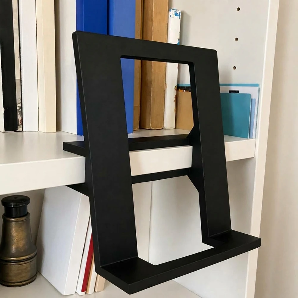 B92B-Book Display Shelf Decorative 3D Printed Floating Storage Stand Bookcase Book For Home Library Classroom