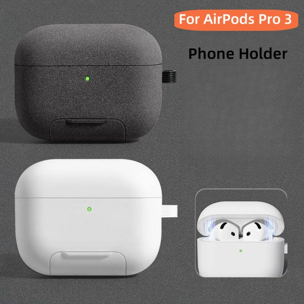    2026 Für AirPods 5 4 3 Pro3 MagSafe Hülle mit Magnetverschluss-Design [Integrierter Telefonständer] Kratzfeste Hülle für AirPod Pro3 Hartschalenhülle