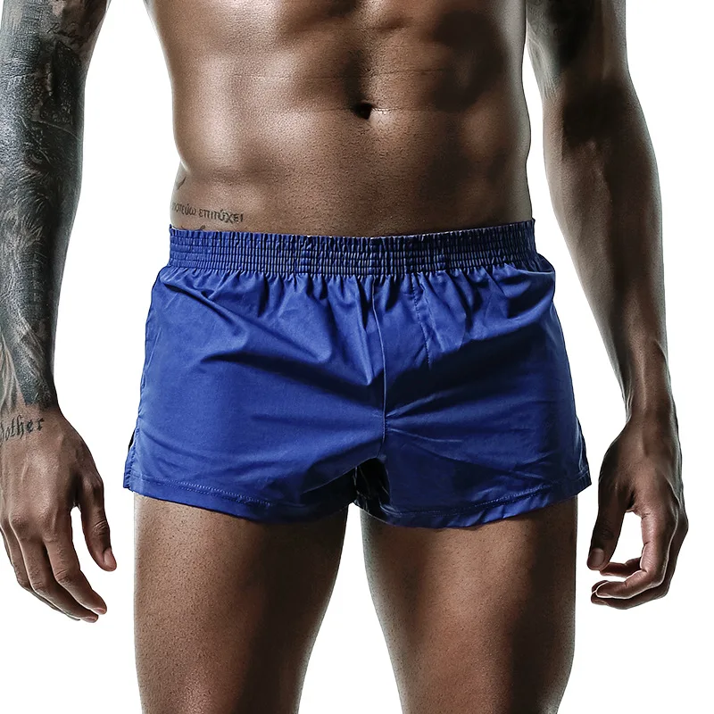 Mens Underwear Cotton Boxers Shorts Homme Loose Arrow Pants Man Split Side U Convex Pouch Underpants Male Trunks Plus Size L-3XL