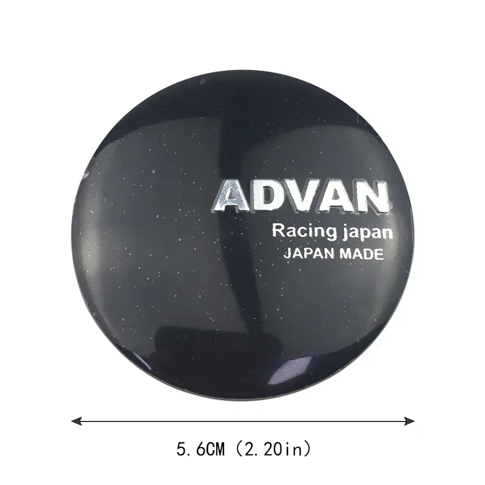 4PCS 56mm Advan Logo Alloy Car Wheel Hub Center Stickers for Mercedes Benz Chevrolet Lexus Mazda Honda Toyota Accessories