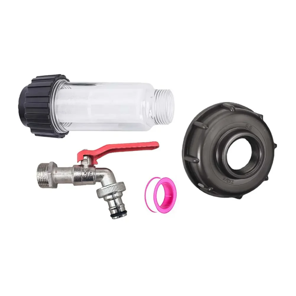 Tonne Bucket Adapter Silver IBC Tote Adapter 90-degree Rotation Silicone Gasket Sealing Tape Included For IBC Tote