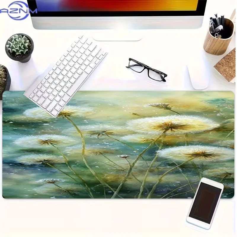 Dandelion-Themed Rubber Desk Mat, Available in Various Sizes, Perfect for Gamers And Programmers, Makes a Great Birthday Or Holi