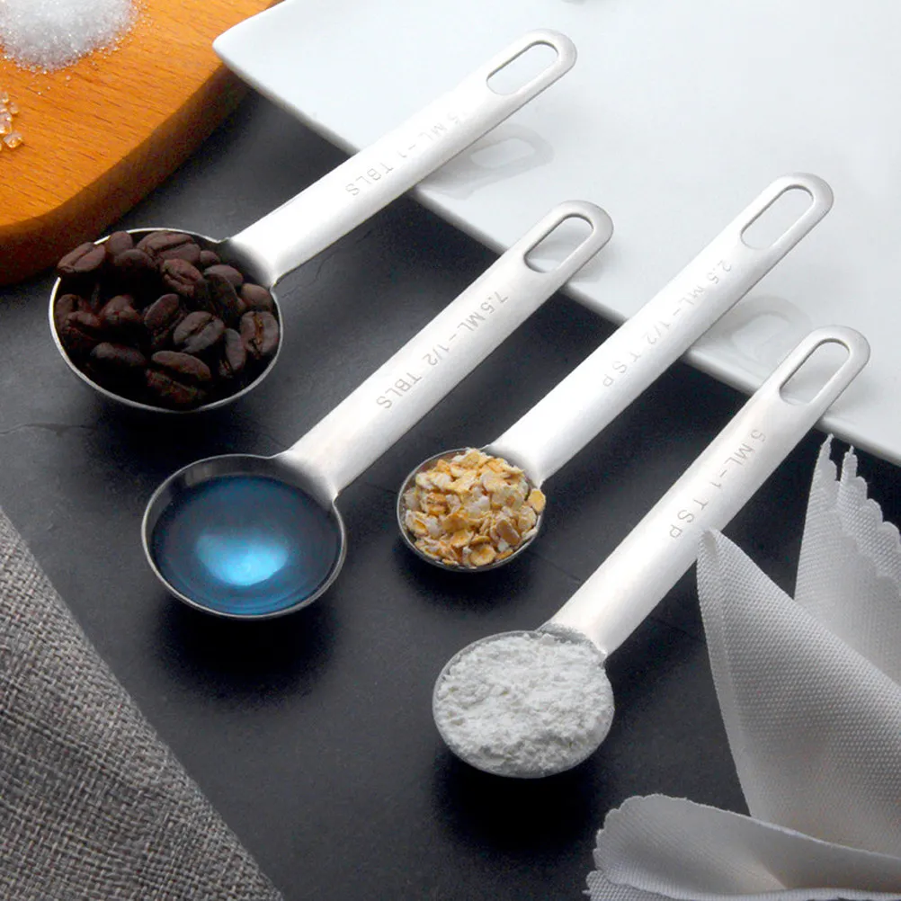 Stainless Steel Measuring Spoons Set Stackable Assorted Sizes for Baking Cooking Dry and Liquid Ingredients
