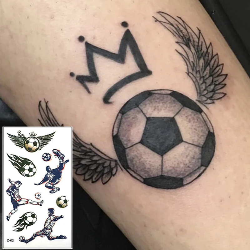 Football Tattoos for Kids Soccer Ball Temporary Tattoo Sticker Waterproof Tattoo Football Birthday Party Body Art Arm Fake Tatoo