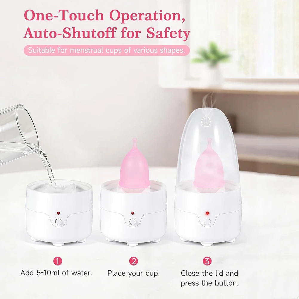 【ESSENTIALS 】Menstrual Cup Kit With Steam Sterilizer,[S & L Size] Set, Reusable Period Cups, Includes Drawstring Pouch
