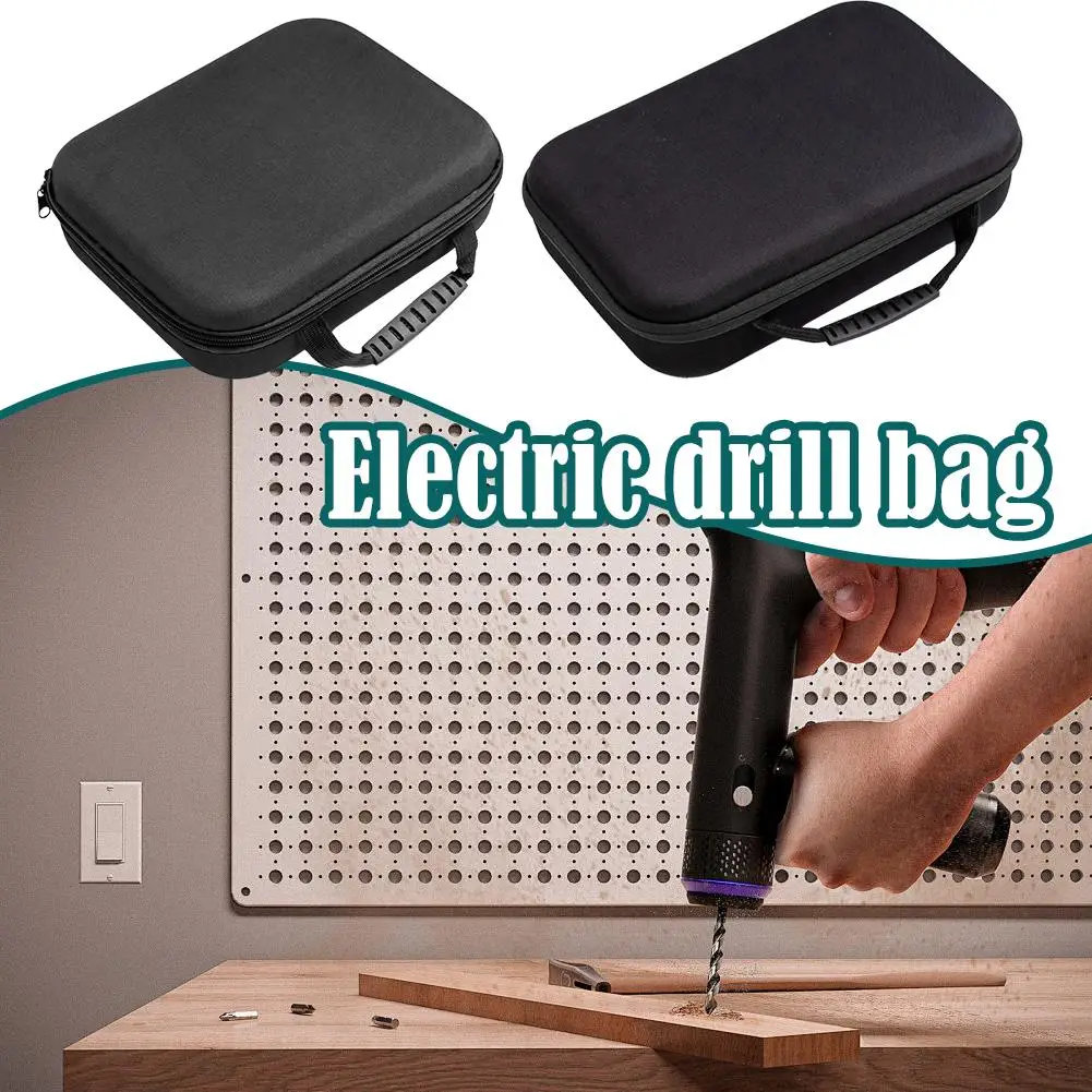 Portable Electric Drill Tool Storage Bag Oxford Cloth Electrician Hardware Organizer Pouch Multipurpose Shockproof Carrying Case