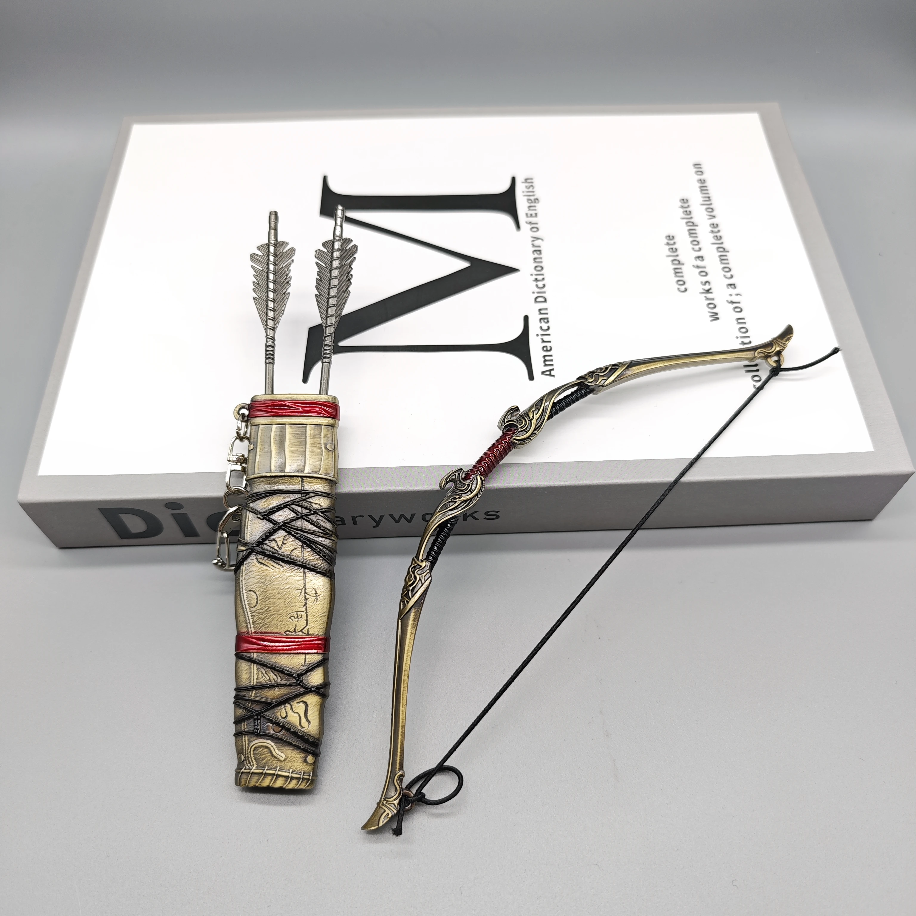 

17 см God of War игра периферийное металлическое оружие Asa лук ремесла модель лук и стрелы косплей игрушка брелок украшения статический дисплей