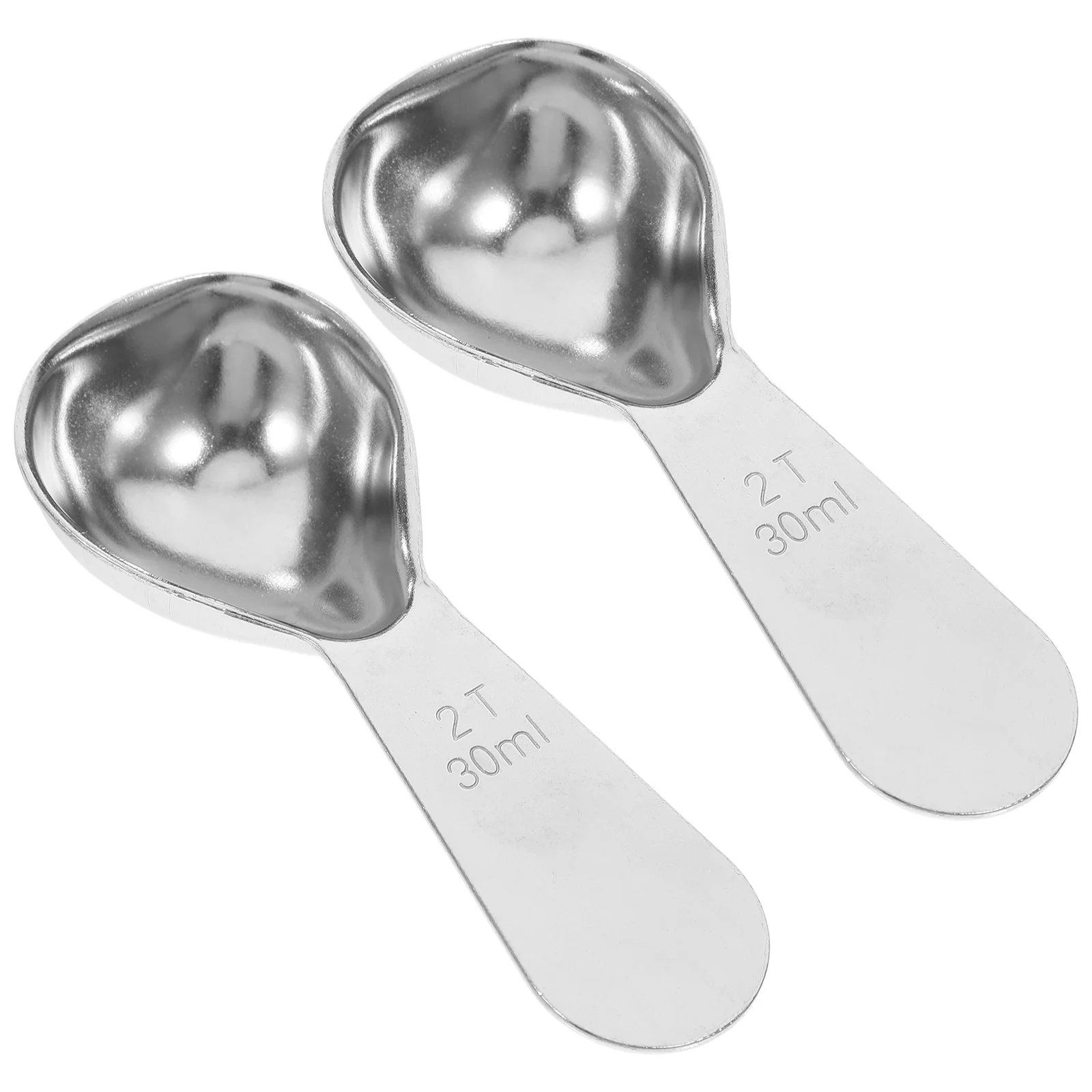 

2 Pcs Measuring Cup Coffee Spoon Child Teaspoon Stainless Steel Protein Powder Scoops