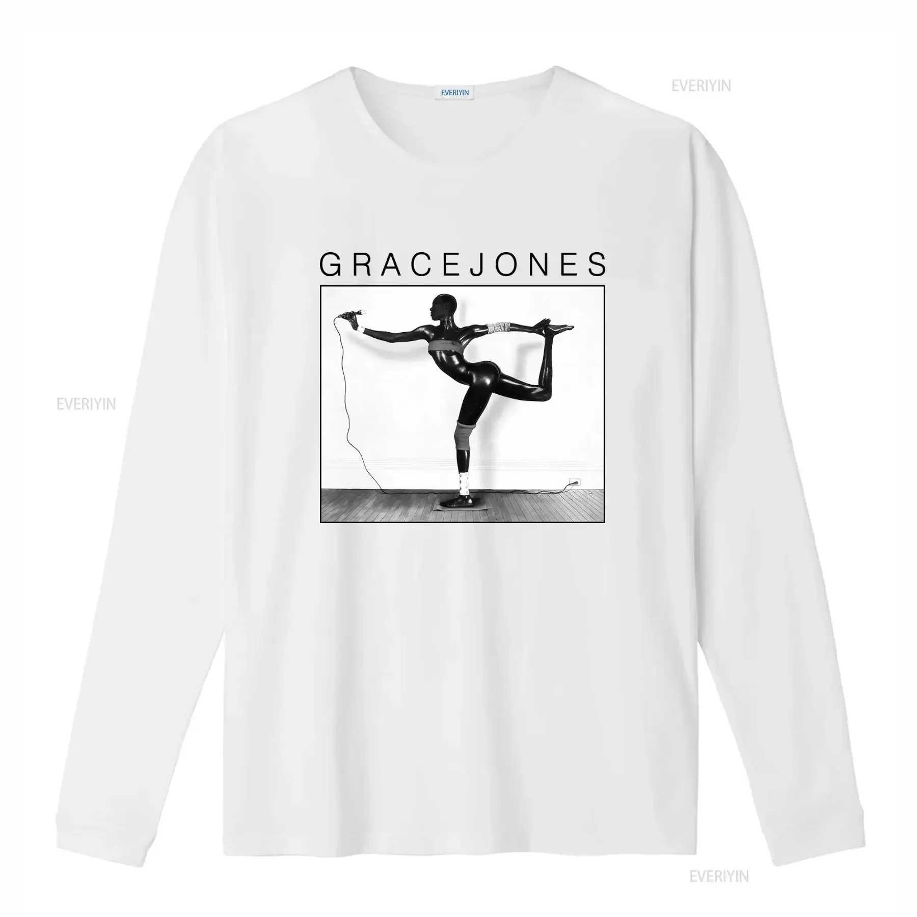 Vintage Grace Jones Jamaican Singer Model Island Life Studio Album Band T Shirt Size L vintage Washed Casual Stretched