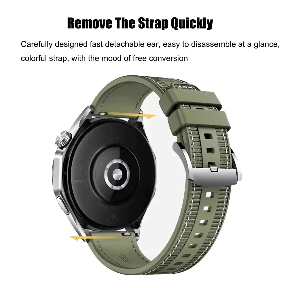 22mm Composite Nylon Strap for Huami Amazfit BALANCE/CHEETAH Silicone Band Amazfit GTR 4 3 2e Stratos 3 Sport Wristband Bracelet