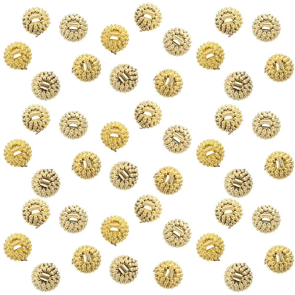 100 Pcs Christmas Ball Cap Decoration Hangers Caps for Xmas Tree DIY Decorations Party Jacket Ornament Golden Gogogmee