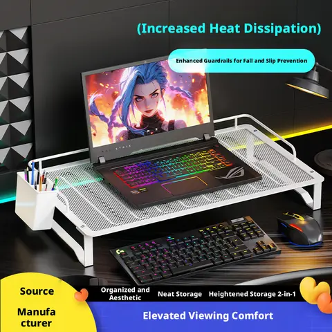 Laptop Stand Ergonomic Cooling Notebook Riser Base Holder for Gaming Laptop Heat Dissipation Removable Hollow Design