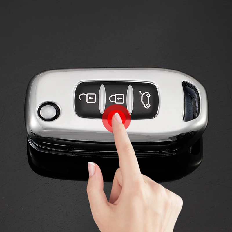 For Renault Clio 5 2022 Arkana 2020 2021 Kwid 2023 Kadjar Captur Megane Sandero Stepway Logan TPU Car Flip Key Case Cover Shell - Image 6