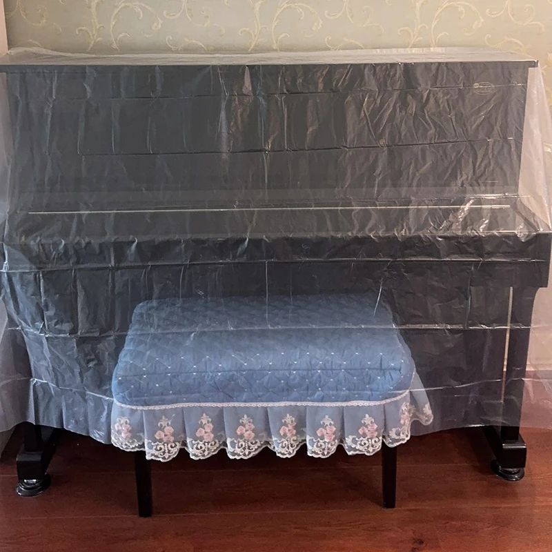 غطاء غبار البيانو، كيس تخزين بلاستيكي، مقاوم للماء، للتحريك، التعبئة، مادة البولي ايثيلين السميكة، 225 سم * 245 سم #3