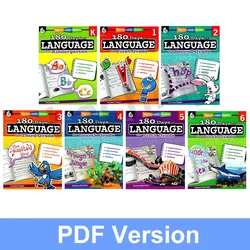 Nivel K- 6 para niños, 180 días de idiomas, desarrolla habilidades de gramática, lectura, comprensión, práctica, libro de trabajo