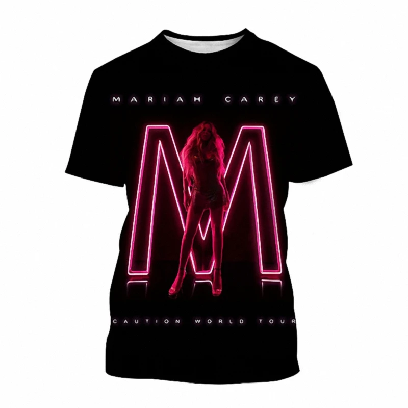 Mariah Carey 3D Printed T Shirt Men Women Summer Fashion Casual Short Sleeve Tshirt Harajuku Streetwear Oversized T-shirt