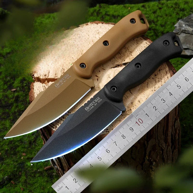 KARBAR BK 18 Tactical Fixed Blade Knife Nylon Fiberglass Handle Wilderness Hunting Knife Outdoor Camping Tools Kydex Sheaths