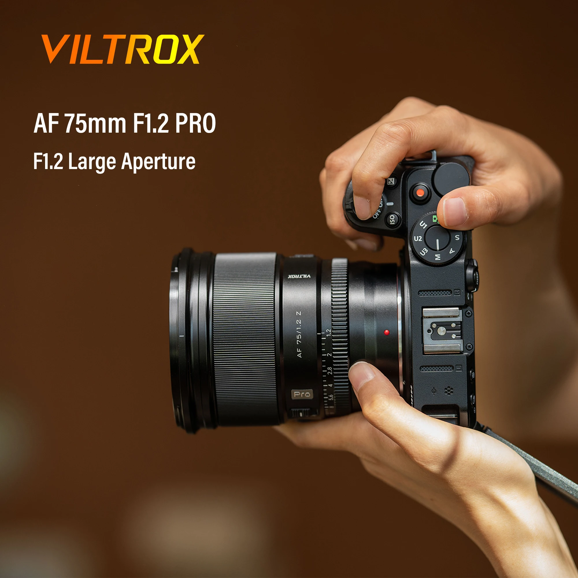 VILTROX F1.2 PRO 카메라 렌즈, 자동 초점 대형 조리개 인물 APS-C, 후지필름 XF 소니 E 니콘 Z 마운트 카메라용, 75mm