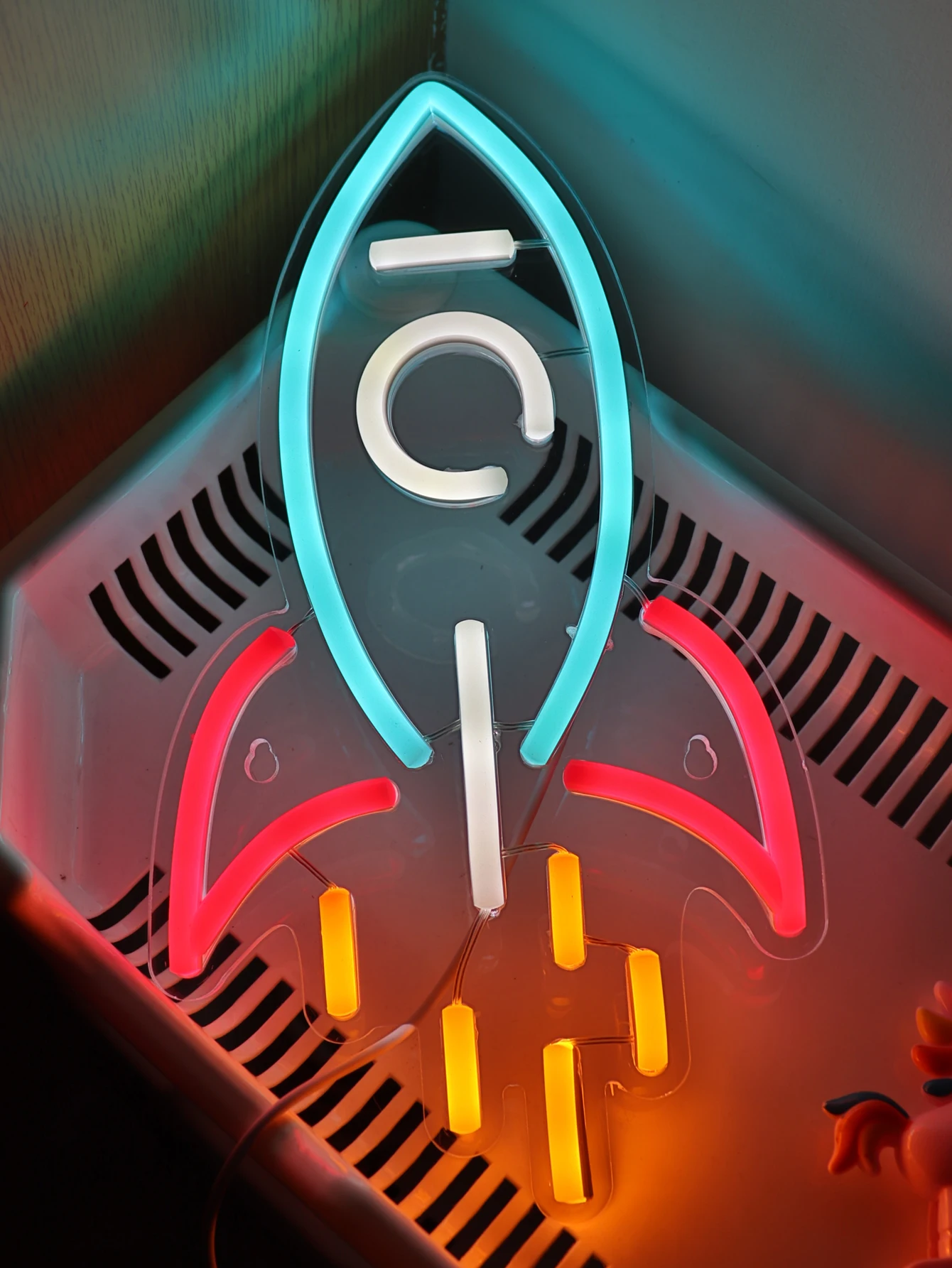 1pc 5V USB Powered Rocket Wall LED Neon Sign For Room Home Shop Party Pub Club Living Show Decoration 6.3\'\'*11.61\'\'