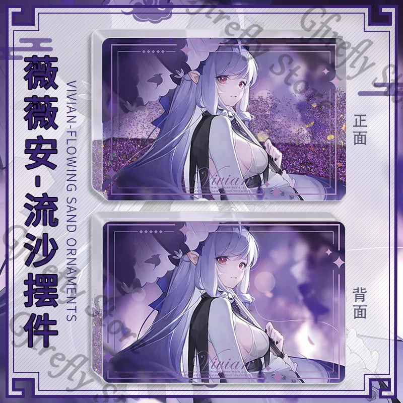 Zenless zona zero areia movediça mahjong anime decoração sinal de pé vivian banshee placa indicativa cartão tijolo ambido presente