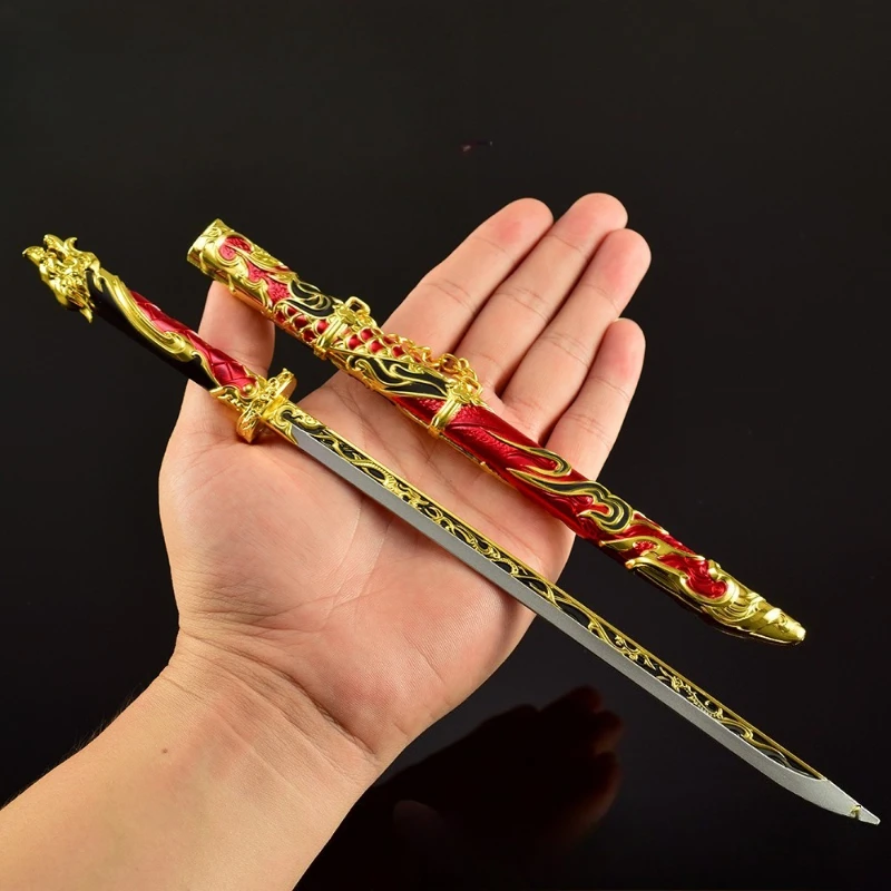 29CM Naraka: Bladepoint All-metal Handicraft Ornaments When Spring's Peak Turns To Dusk and Dawn Game Peripheral Model Gift Toy