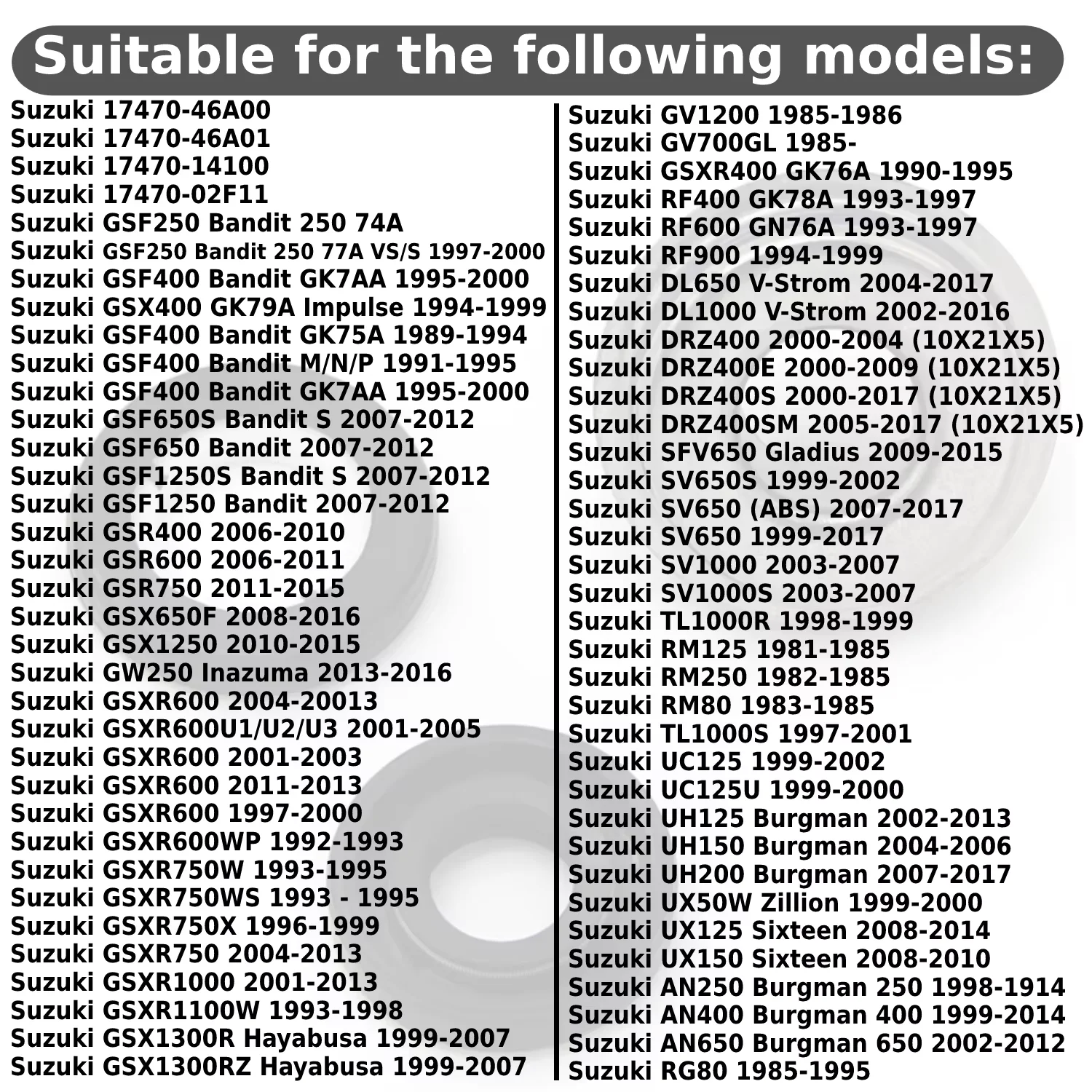 Wody pompa oleju amortyzator dla Suzuki GSF250 GSF400 GSX400 GSF650/S GSF1250/S Bandit 17470-46A00 17470-46A01 17470-14100 17470-02F11 — zdjęcie 6