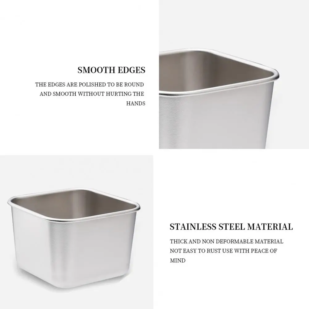Metal Lunchbox Containers 60/180ml Stainless Steel Sauce Cups with Leakproof Silicone Lids Stackable Food Storage Containers