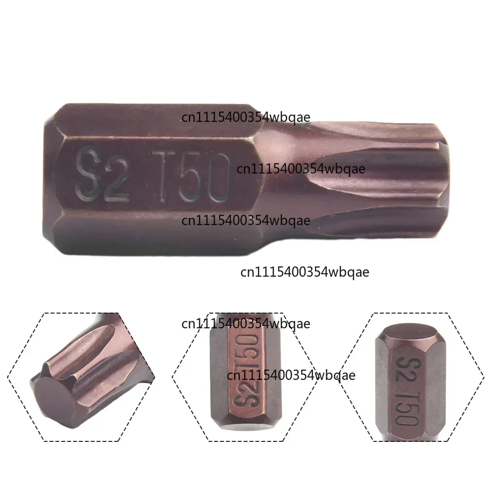 Magnetic Torx Screwdriver Bit 1Pc 30mm, 10mm Shank T20-T55 Batch Head for Electric Wrench Socket Bit