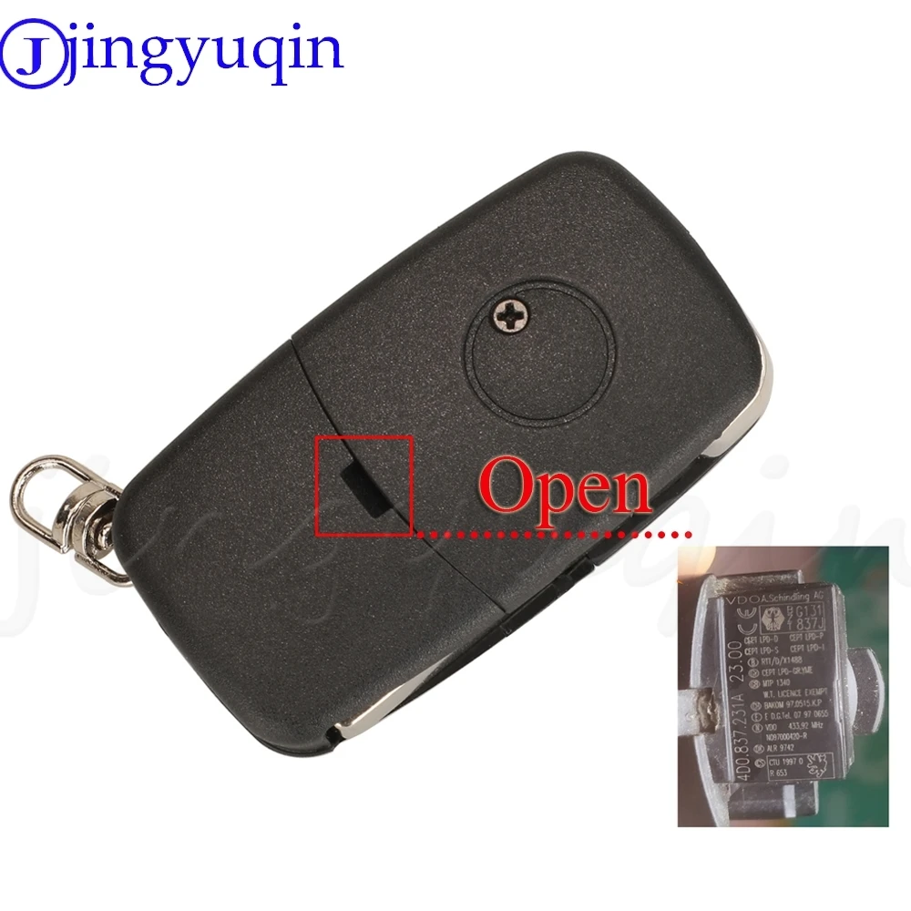 Jingyuqin-スマートリモコンキーフォブ,旧モデル,アウディa3,a4,a6,a8,tt,rs4 quattro,旧モデル,id48,4d0837231e,k,a,r,2 3、4btn