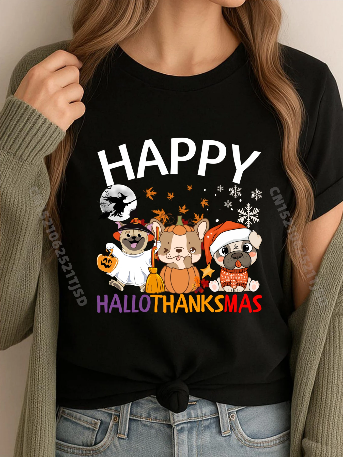 

Хэллоуин День Благодарения Рождество Счастливый Хэллоуин День Благодарения Собаки Розовые Футболки с Графическим рисунком Мужская дизайнерская одежда Слоган